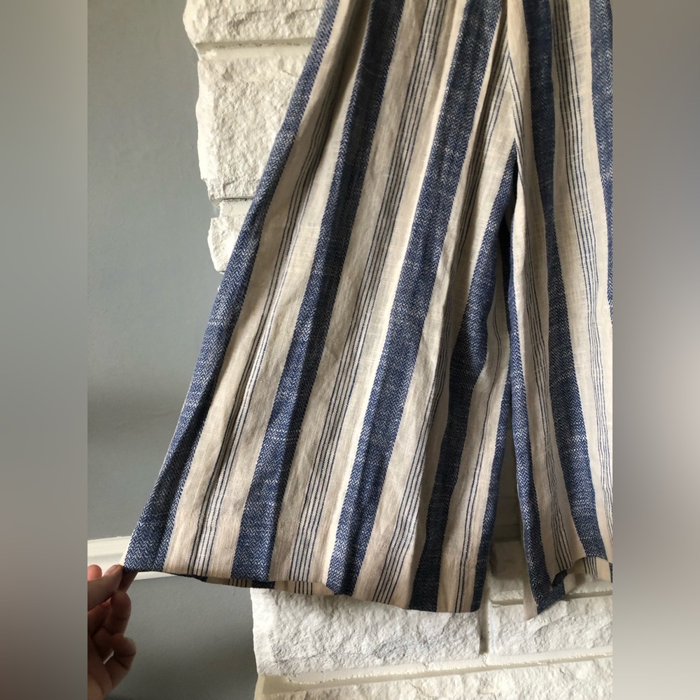 Alice + Olivia Marty Belted Striped Linen-Blend Jumpsuit - Picture 12 of 16